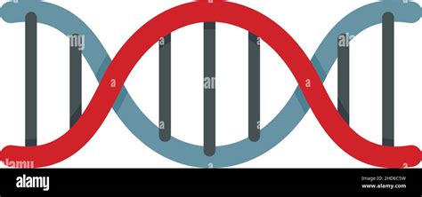 Biophysics Dna Icon Flat Illustration Of Biophysics Dna Vector Icon