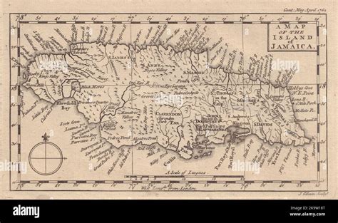 A Map Of The Island Of Jamaica By John Gibson Gentlemans Magazine