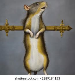 Rat Jesus Crucified Catholic Rats Renaissance Imagem Gerada Por IA