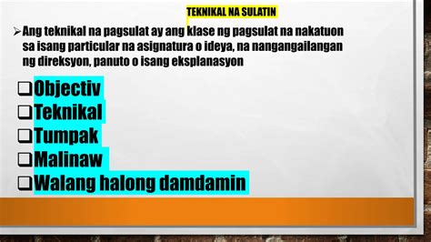 Kahulugan Kalikasan At Katangian Ng Pagsulat Ng Pptx