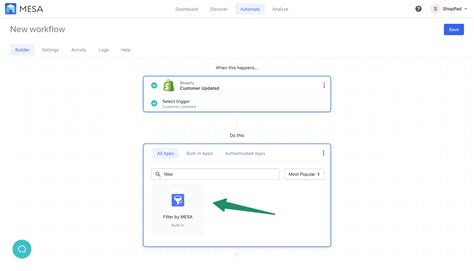 How To Start Workflows from Customer Updates in Shopify - MESA