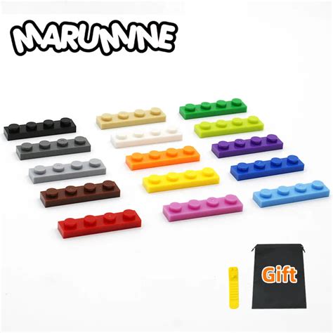 MARUMINE 300PCS 1x4 Blocks Base Plate Building Bricks 3070 Classic MOC