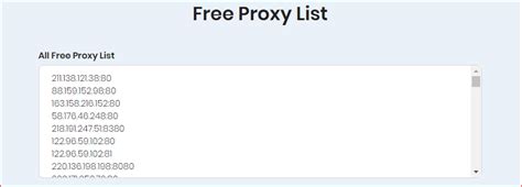 Get Free Proxy Ip List And Fast Working Online Proxy List Of Usa