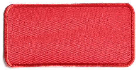 Red 4 Inch Rectangular Blank Patch Embroidered Patches By Ivamis Patches