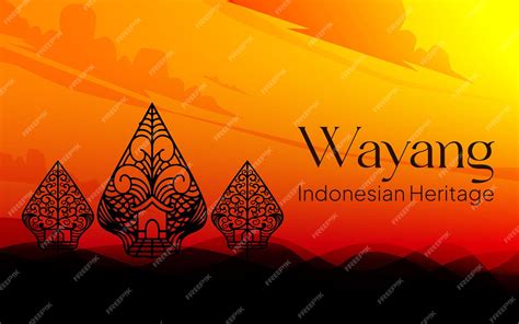 Premium Vector Gradient Wayang Kulit Background