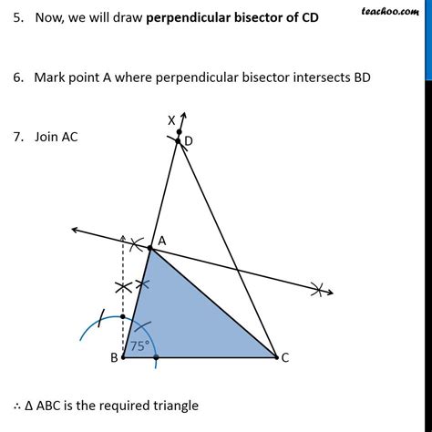 Ex 11 2 1 Construct Triangle BC 7cm B 75 AB AC 13 Cm