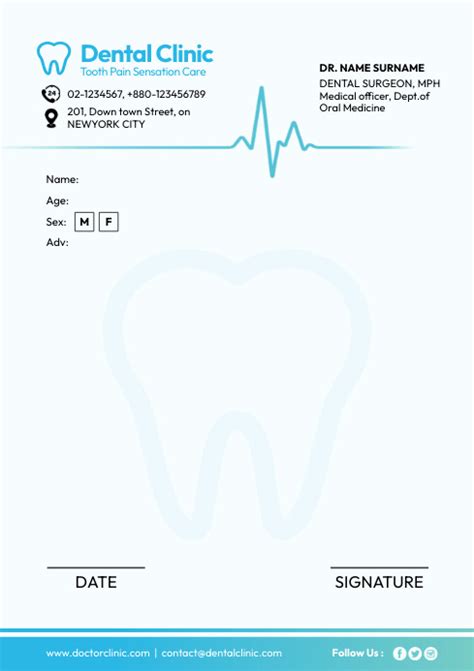 Dental Clinic Prescription Template | PosterMyWall