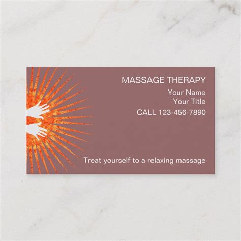 Simple Massage Business Cards Zazzle Massage Business Massage