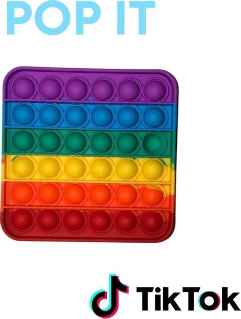 Fidget Toys Among Us Pop It Vierkant Regenboog Pop It Pakket