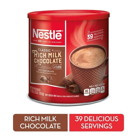 Nestle Rich Milk Chocolate Hot Cocoa Mix Oz Canister Bratelle Mart