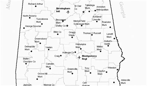 Map Of Alabama Airports Alabama Airport Map Alabama Airports | secretmuseum