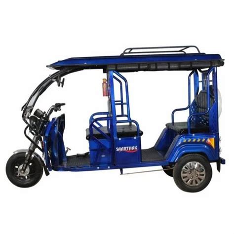 Saarthak Blue Battery Operated Rickshaw Vehicle Capacity Seater At