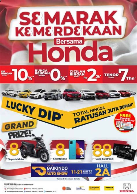 Perkuat Penjualan Semester Ii Honda Tawarkan Berbagai Program