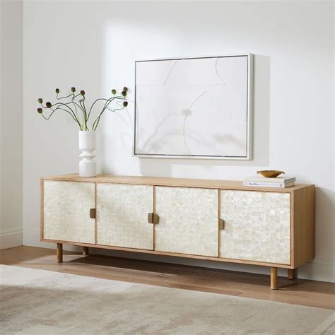 A Beautiful Console West Elm Ella Capiz Media Console Best And Most