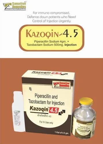 Allopathic Injection Piperacillin Gm Tazobactum Gm X Vial