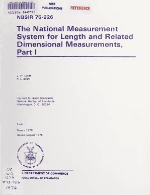 Fillable Online Nvlpubs Nist The National Measurement System For Length