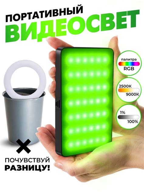 Видеосвет многофункциональный портативный, лампа компактная для ...