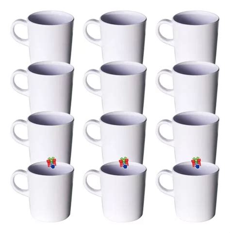 Set X12 Jarro Taza Mug Desayuno Melamina Plástico 350ml Envío gratis