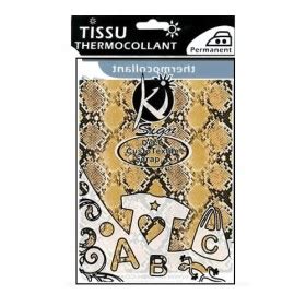 Ki Sign Tissu thermocollant pailleté bleu