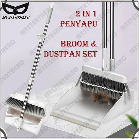 Mysteryhero Foldable Sweeper In Broom And Dustpan Combo Set Magic