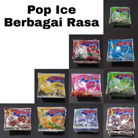 Jual Pop Ice Bubuk Minuman Berbagai Rasa Coklat Taro Durian Strawberry