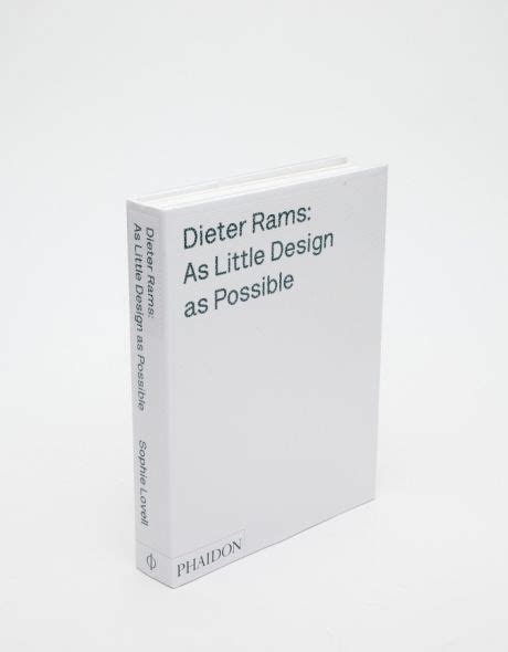 Dieter Rams | Dieter rams, Book design, Book cover design