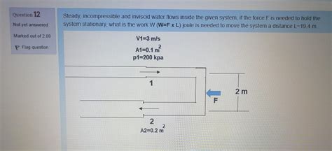 Solved Question Steady Incompressible And Inviscid Water Chegg