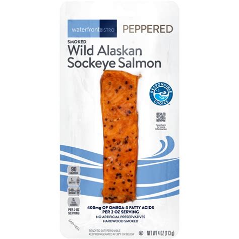 1source Waterfront Bistro Peppered Smoked Wild Alaskan Sockeye Salmon