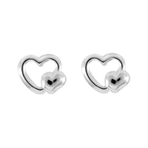 Boucles D Oreilles Coeurs Argent Sur Bijourama R F Rence Des Bijoux