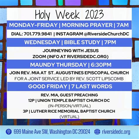 Holy Week 2023 Riverside Baptist Church Website