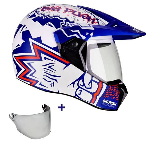 Capacete Bieffe 3 Sport Big Push Masculino Trilha Motocross Pala