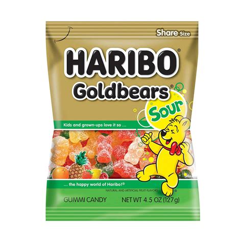 Haribo Goldbears Sour Gummy Candy 45 Ounce 12 Count Volt Candy