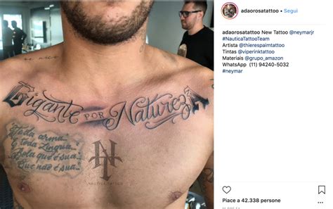 Neymar Il Nuovo Tatuaggio è Unode A Sé Stesso Ecco Lultimo Tattoo