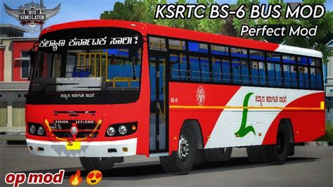 New Ksrtc Bs Ashok Leyland Bus Mod In Bus Simulator Indonesia Bus