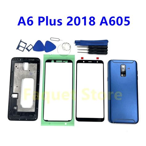 Para Samsung Galaxy A6 Plus 2018 A605 Sn A605fn Full Habitação Capa Capa Traseira Porta A6 Lcd