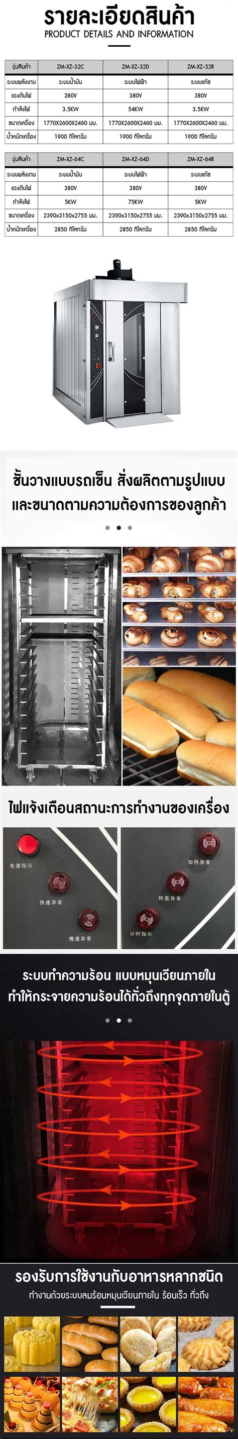 ตอบ ระบบลมหมนเวยนภายใน ขนาด ชน Hot Air Circulation Rotary Oven ตอบลมรอน