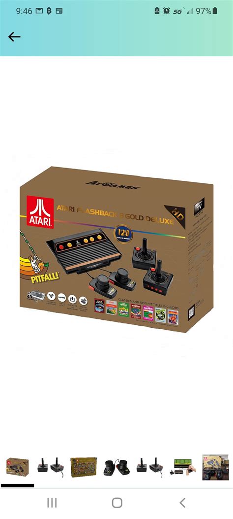 Atari Flashback 8 Gold Console HDMI 120 Games 2 Wireless Controllers ...