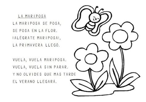 Trabajando En Educación Infantil 10 Poesías De La Primavera Para Colorear Poesia De La