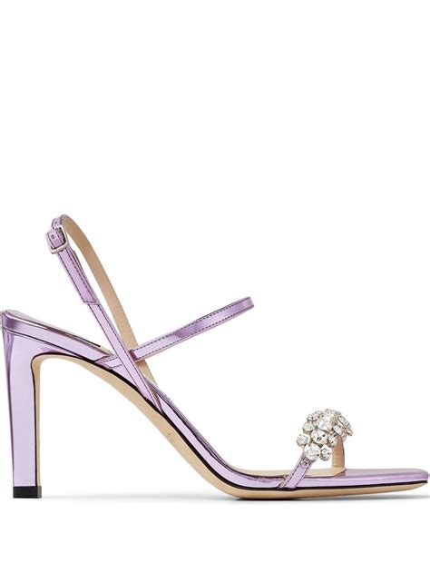 Jimmy Choo Meira Mm Crystal Embellished Sandals Farfetch