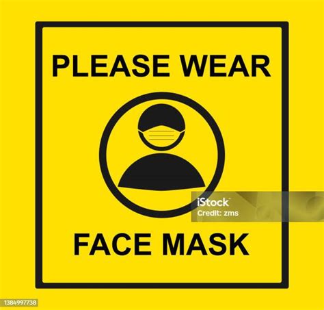 No Entry Without Face Mask Or Wear A Mask Icon Vector Stock