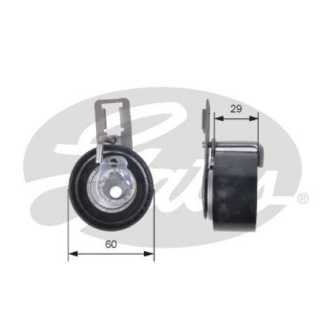 Tensioner Pulley, timing belt GATES T43230- Trodo.com