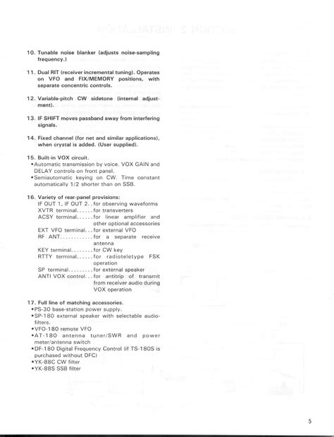 Owner S Manual For Kenwood Ts 180s Download