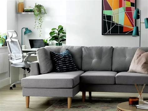 Grey Corner Sofa Wooden Legs | Cabinets Matttroy