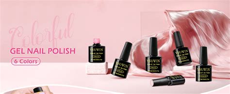 Yueshop Gel Nail Polish Set Colors Nude Pink Glitter Sparkle Gel Nail Polish Pink Sparkly