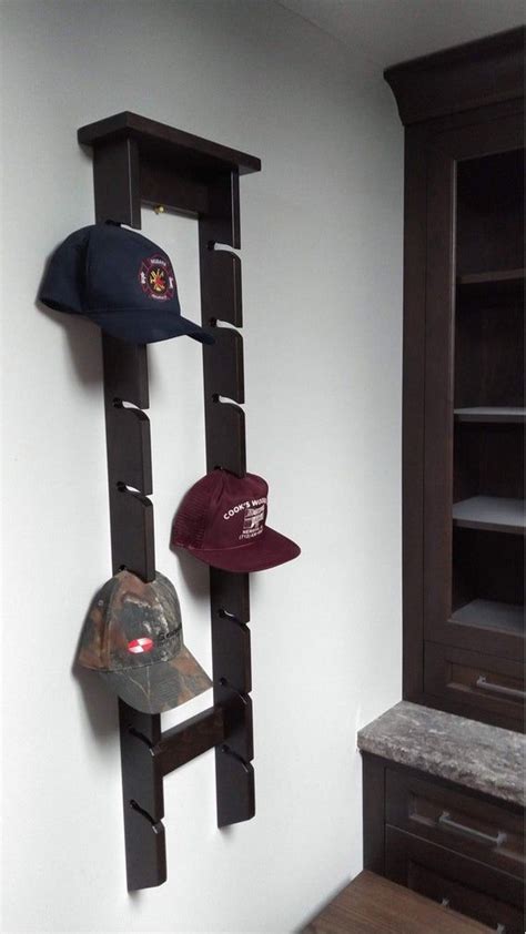 Woodstock Hat Rack For Baseball Cap Storage Custom Color 2 Rows