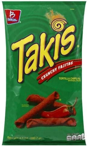 Takis Crunchy Fajitas Tortilla Chips - 9.9 oz, Nutrition Information ...