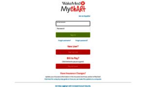 Mychart.wakemed.org: MyChart - Login Page