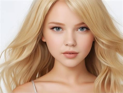 Premium AI Image Female Portrait Of A Beautiful Blonde A Girl Of