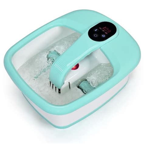 Costway Portable Electric Foot Spa Bath Tub Automatic Roller Motorized Massager In Green Bxd4