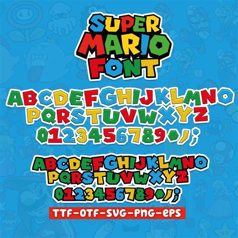 Mario Font Super Mario Bros Font Super Mario Font Svg Mario Svg Font Super Mario Font Font